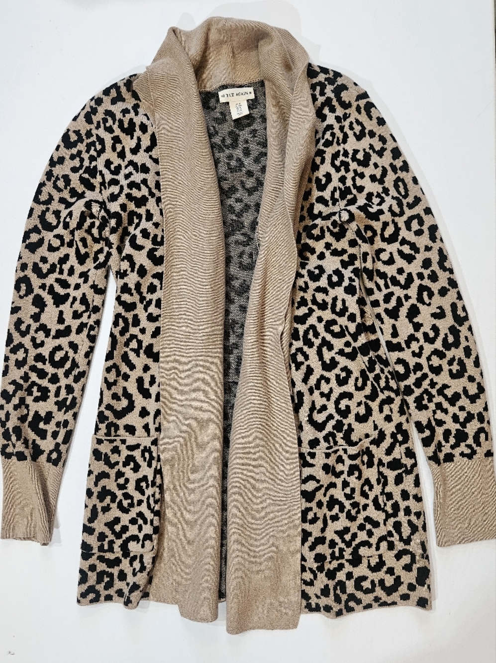 Yet Again Leopard Print Cardigan Sweater Womens Medium Mobwife Indie‎ Sleaze